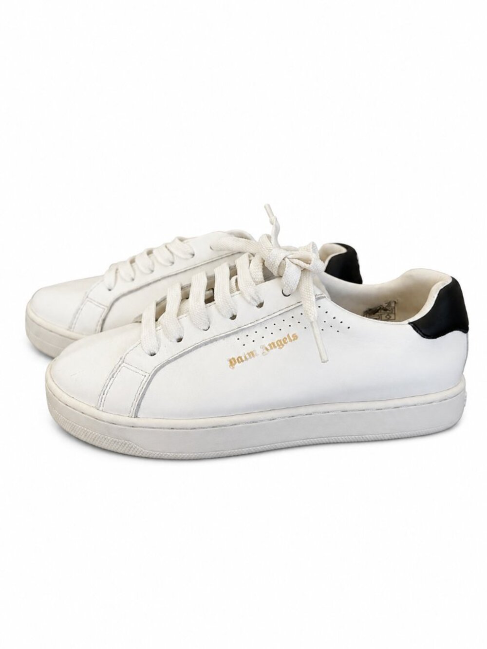 Palm Angels Kids White Leather Low-Top Sneakers – Size 33
